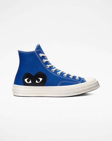 Tenisky Vysoke Converse x Comme des Garçons PLAY Chuck 70 Damske Modre Čierne | SK UXSYZ3